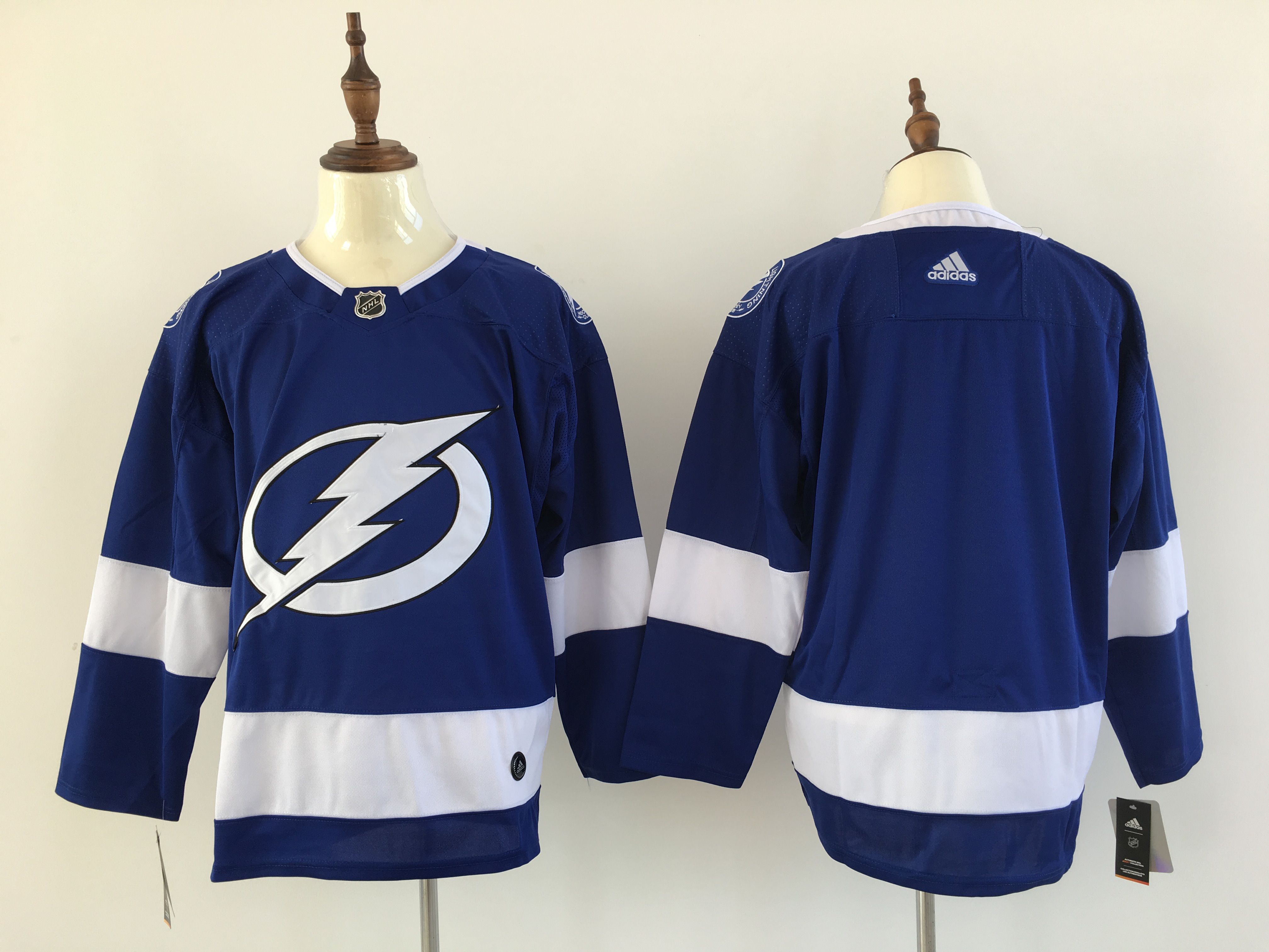 Men Tampa Bay Lightning Blank Blue Hockey Stitched Adidas NHL Jerseys->tampa bay lightning->NHL Jersey